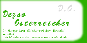 dezso osterreicher business card